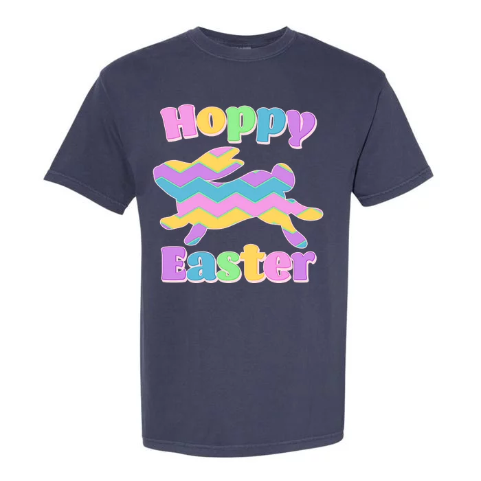 Cute Hoppy Easter Colorful Easter Bunny Garment-Dyed Heavyweight T-Shirt