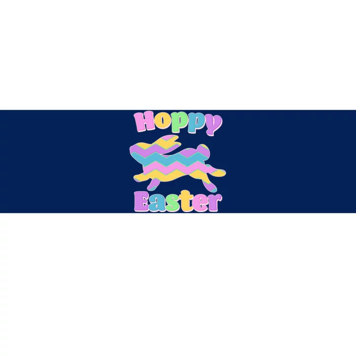 Cute Hoppy Easter Colorful Easter Bunny Bumper Sticker