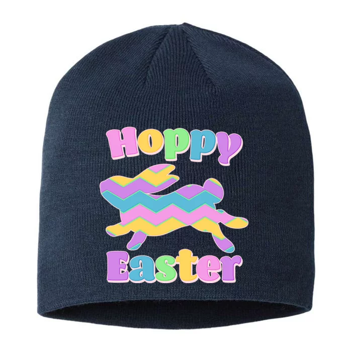 Cute Hoppy Easter Colorful Easter Bunny 8 1/2in Sustainable Knit Beanie