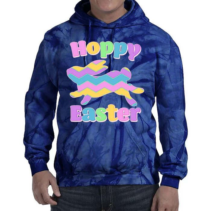 Cute Hoppy Easter Colorful Easter Bunny Tie Dye Hoodie