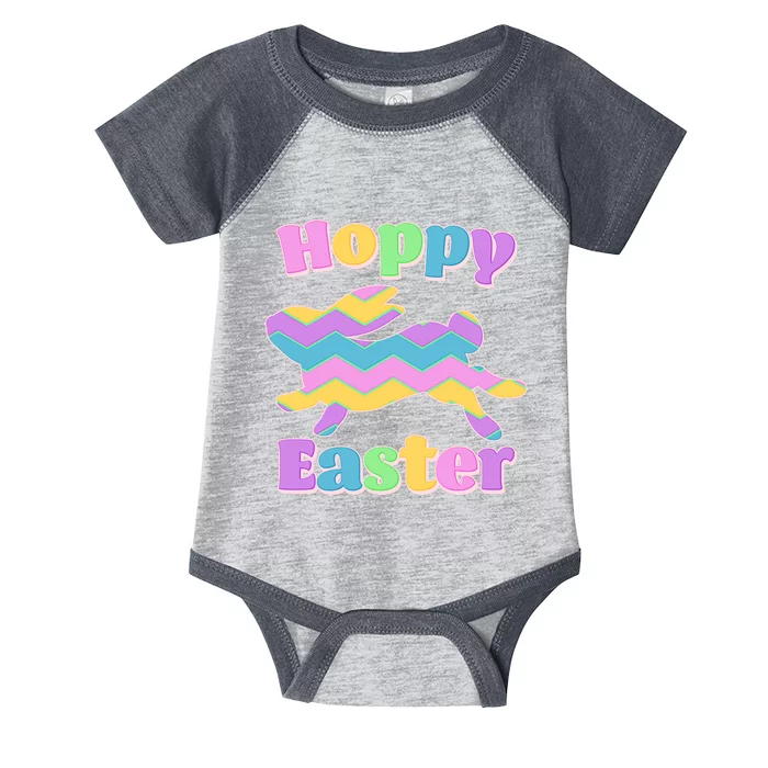 Cute Hoppy Easter Colorful Easter Bunny Infant Baby Jersey Bodysuit