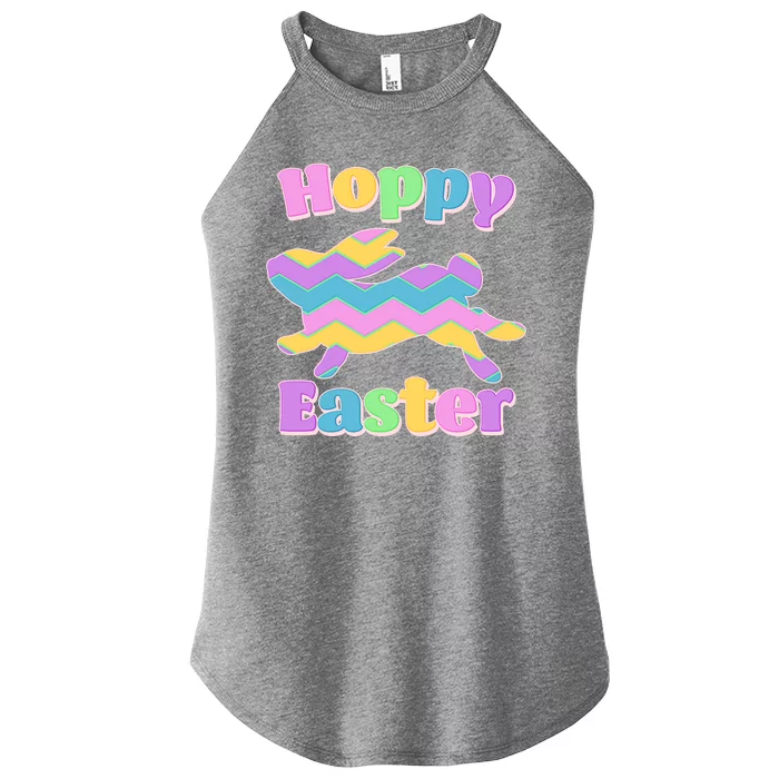 Cute Hoppy Easter Colorful Easter Bunny Women’s Perfect Tri Rocker Tank