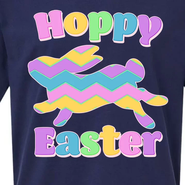 Cute Hoppy Easter Colorful Easter Bunny Sueded Cloud Jersey T-Shirt