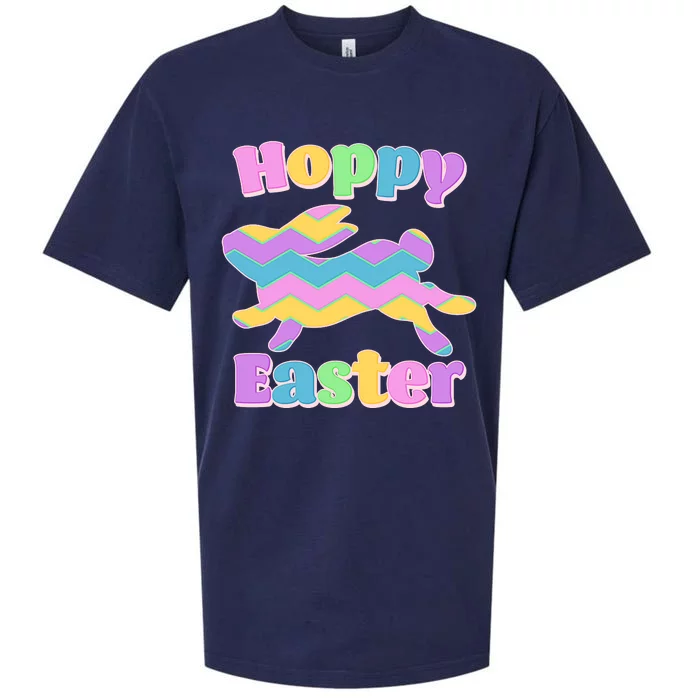 Cute Hoppy Easter Colorful Easter Bunny Sueded Cloud Jersey T-Shirt