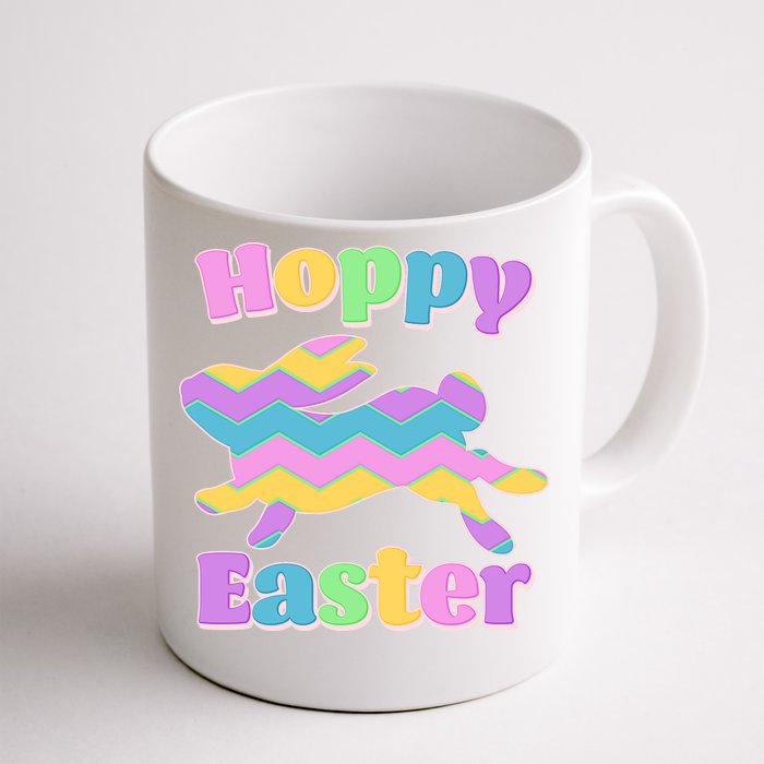 Cute Hoppy Easter Colorful Easter Bunny Front & Back Coffee Mug