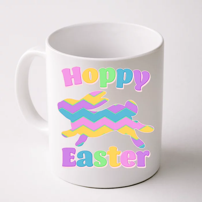 Cute Hoppy Easter Colorful Easter Bunny Front & Back Coffee Mug