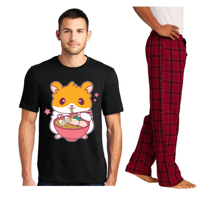 Cute Hamster Eating Ramen Hamster Lovers Pajama Set