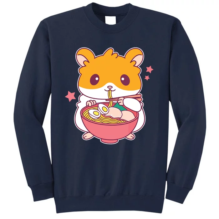 Cute Hamster Eating Ramen Hamster Lovers Tall Sweatshirt