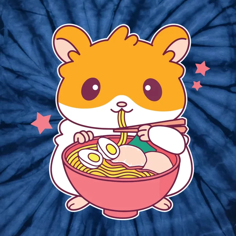 Cute Hamster Eating Ramen Hamster Lovers Tie-Dye T-Shirt