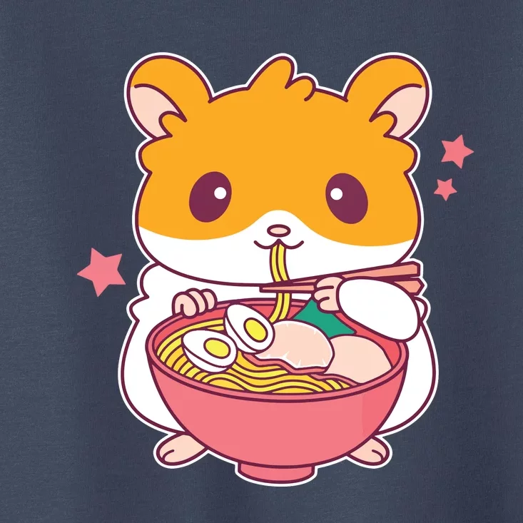 Cute Hamster Eating Ramen Hamster Lovers Toddler T-Shirt