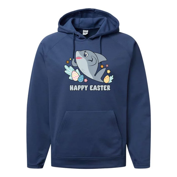 Cute Happy Easter Day Egg Hunt Orca Shark Funny Gift Performance Fleece Hoodie