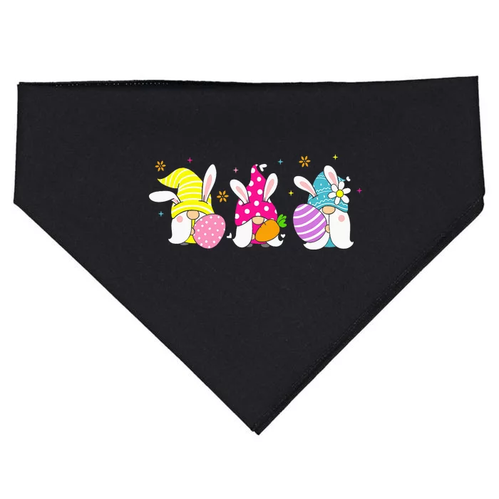 Cute Happy Easter design Easter Gnomes USA-Made Doggie Bandana