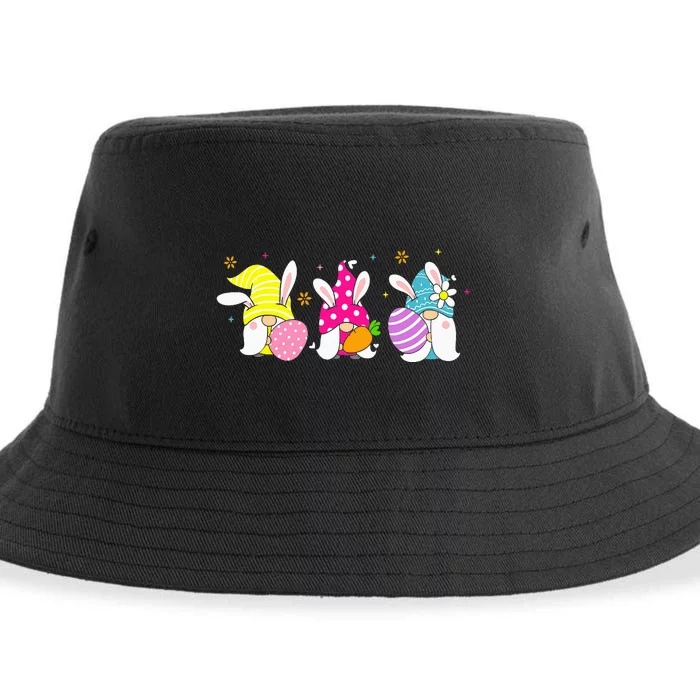 Cute Happy Easter design Easter Gnomes Sustainable Bucket Hat