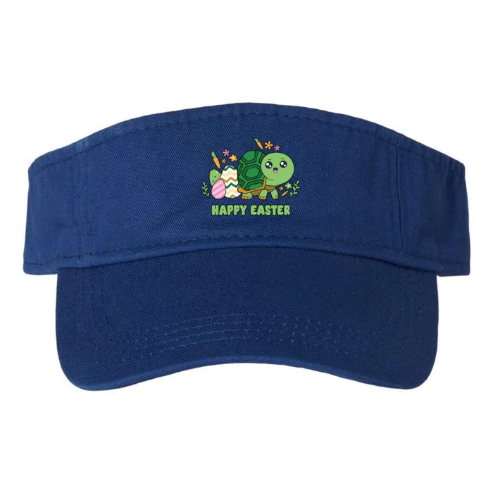 Cute Happy Easter Day Egg Hunter Turtle Cute Gift Valucap Bio-Washed Visor