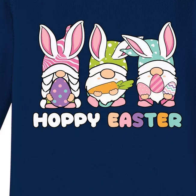 Cute Hoppy Easter Day Egg Hunter Gnomes Great Gift Baby Long Sleeve Bodysuit