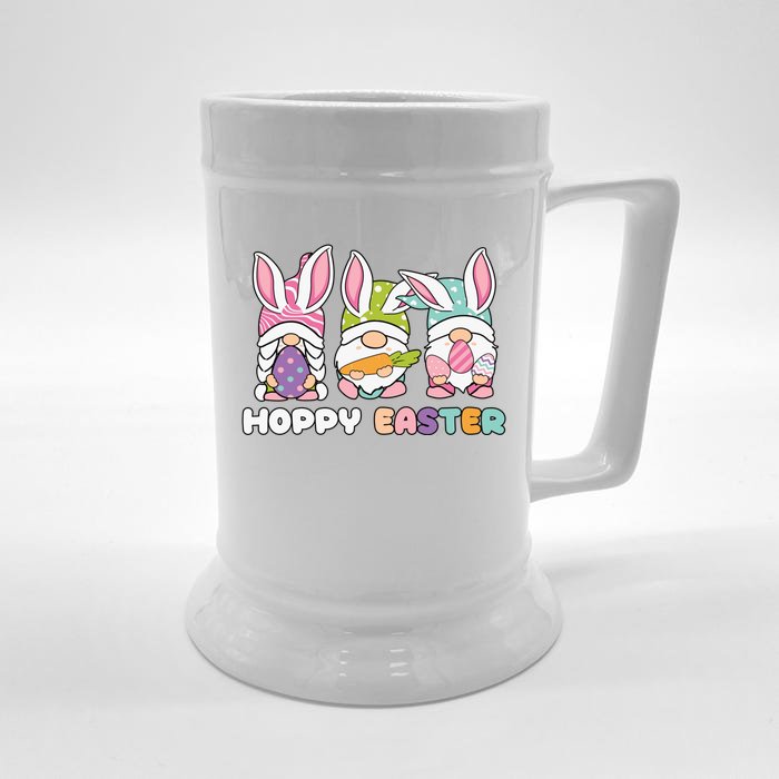 Cute Hoppy Easter Day Egg Hunter Gnomes Great Gift Front & Back Beer Stein