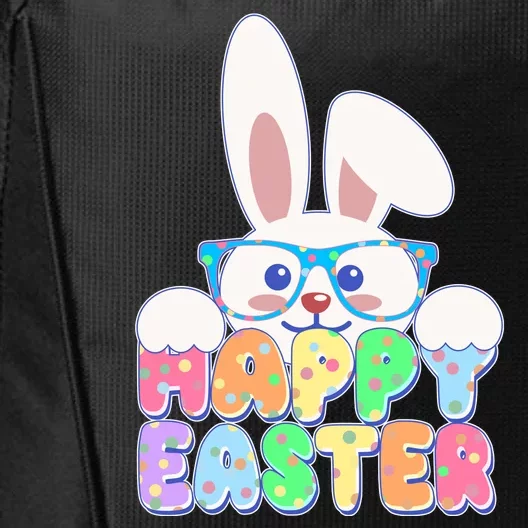 Cute Happy Easter Bunny Rabbit With Glasses City Backpack