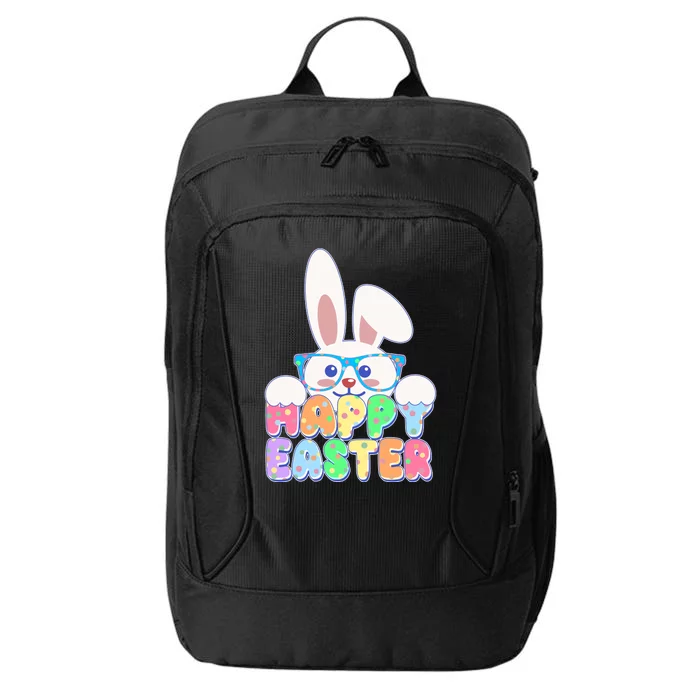 Cute Happy Easter Bunny Rabbit With Glasses City Backpack