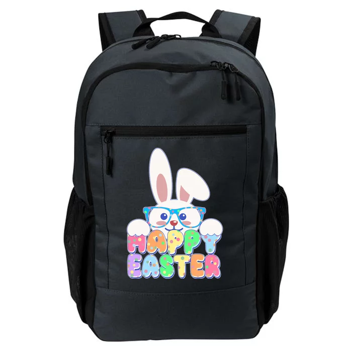 Cute Happy Easter Bunny Rabbit With Glasses Daily Commute Backpack