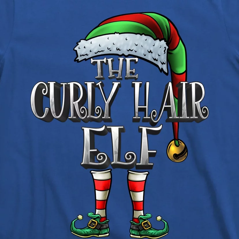 Curly Hair Elf Gift Matching Family Curly Hair Christmas Great Gift T-Shirt