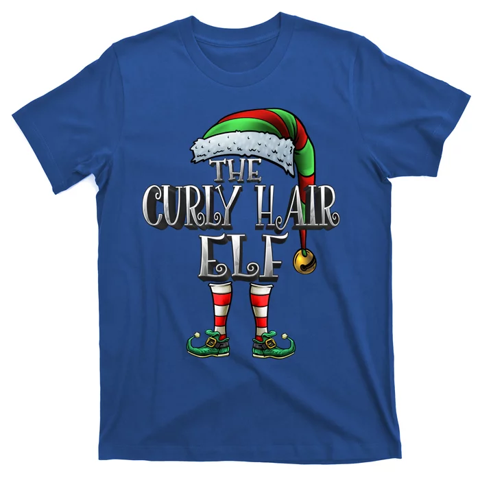 Curly Hair Elf Gift Matching Family Curly Hair Christmas Great Gift T-Shirt