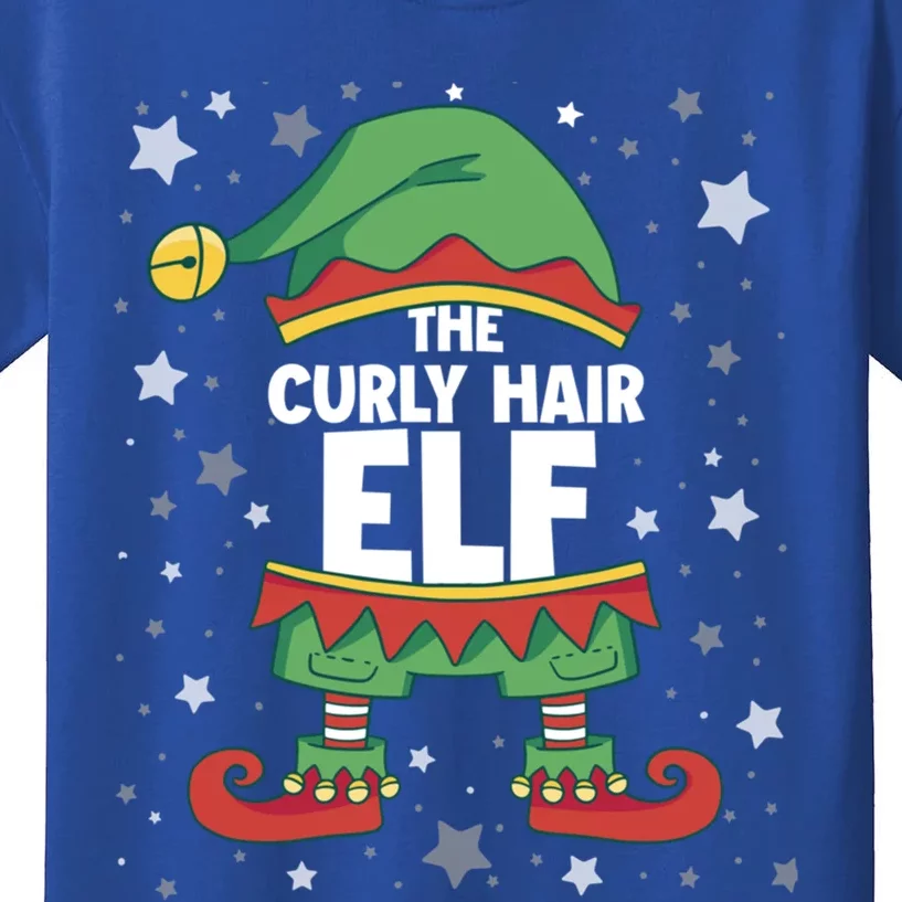 Curly Hair Elf Gift Matching Family Group Party Christmas Gift Kids T-Shirt