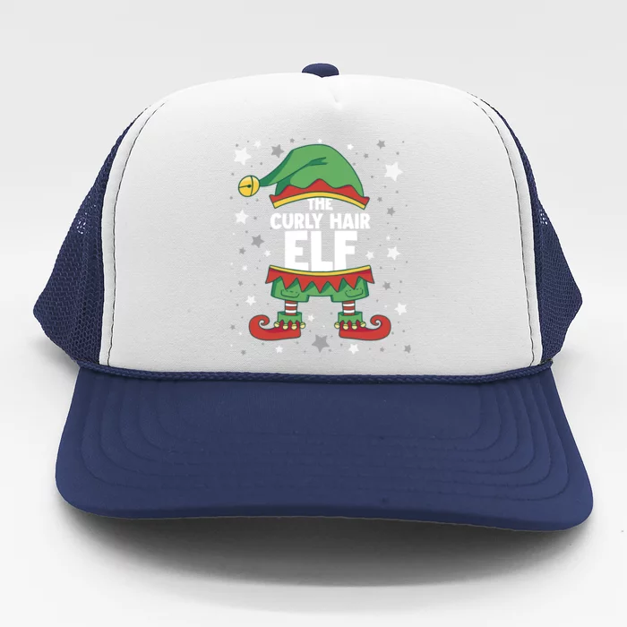 Curly Hair Elf Gift Matching Family Group Party Christmas Gift Trucker Hat