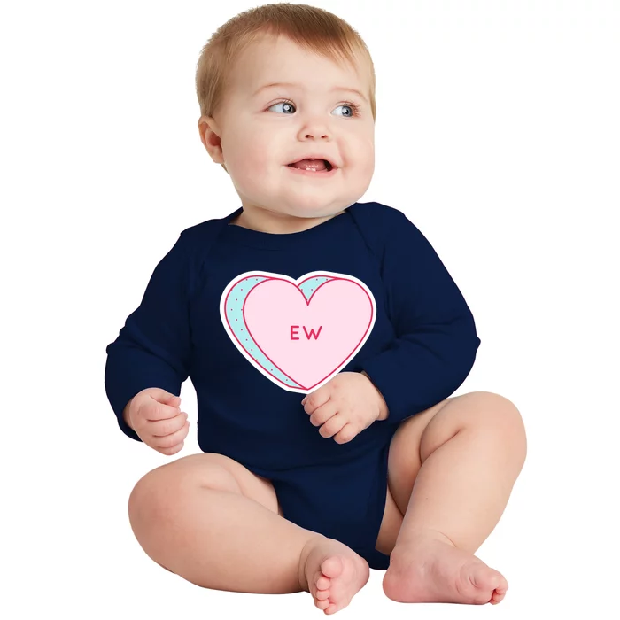 Candy Heart Ew Gift Baby Long Sleeve Bodysuit