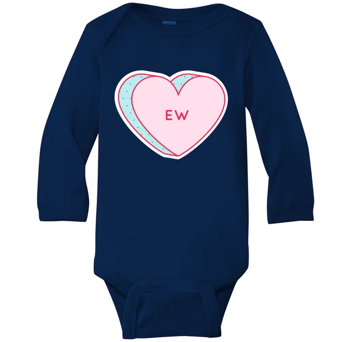 Candy Heart Ew Gift Baby Long Sleeve Bodysuit