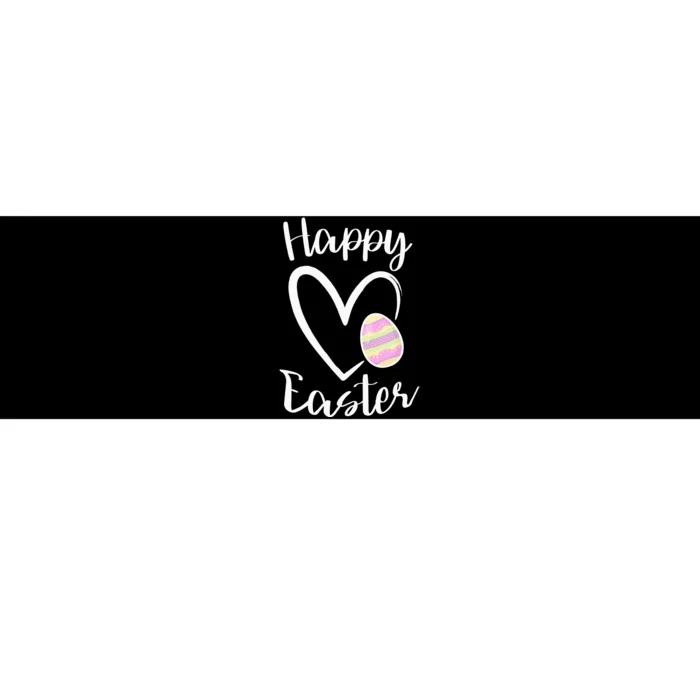 Cute Happy Easter Heart Pastel Easter Outfit Bumper Sticker