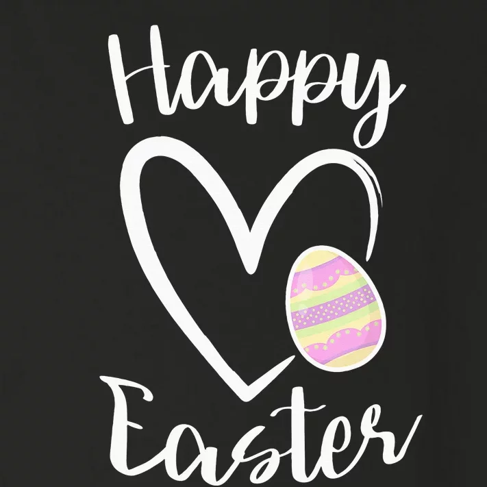 Cute Happy Easter Heart Pastel Easter Outfit Toddler Long Sleeve Shirt