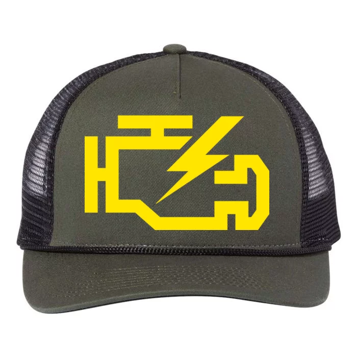 Check Engine Light Retro Rope Trucker Hat Cap