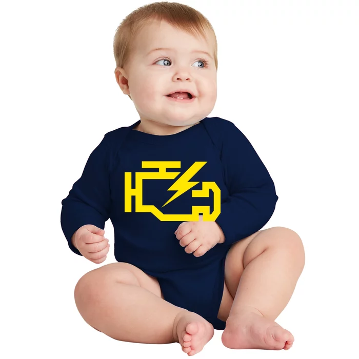 Check Engine Light Baby Long Sleeve Bodysuit