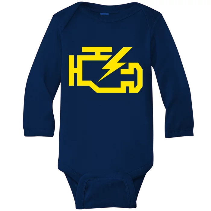 Check Engine Light Baby Long Sleeve Bodysuit