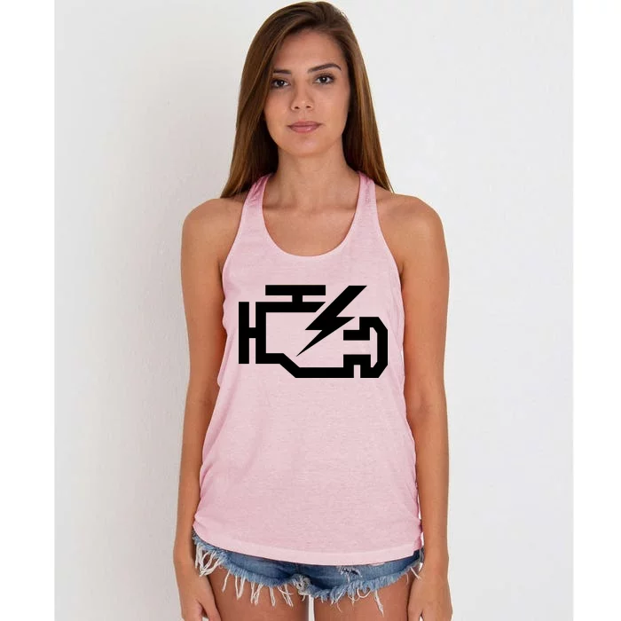 Check Engine Light Women's Knotted Racerback Tank