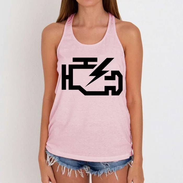 Check Engine Light Women's Knotted Racerback Tank