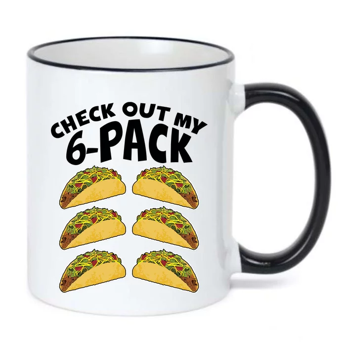 Check Out My 6-Pack Tacos Black Color Changing Mug