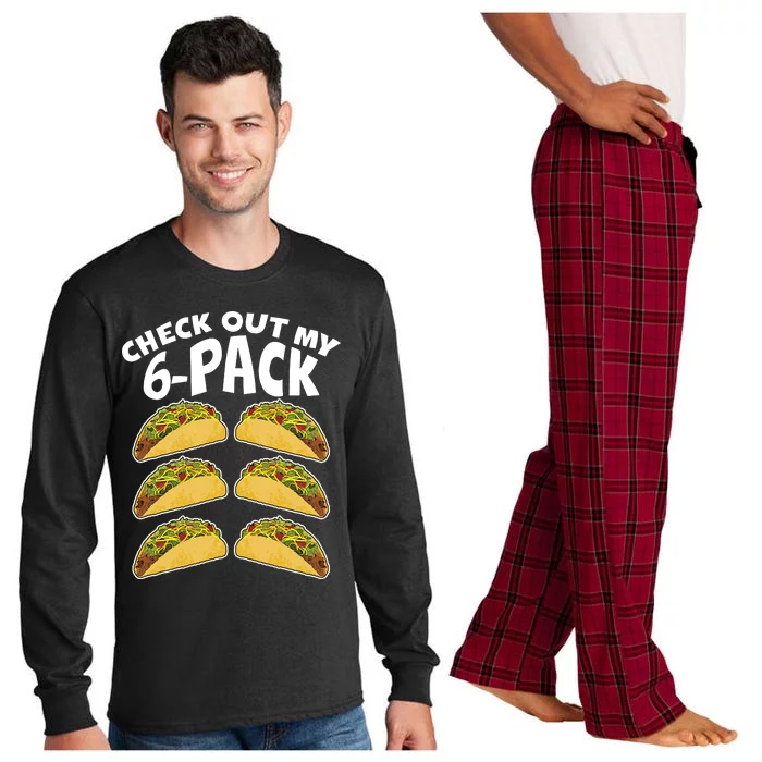 Check Out My 6-Pack Tacos Long Sleeve Pajama Set