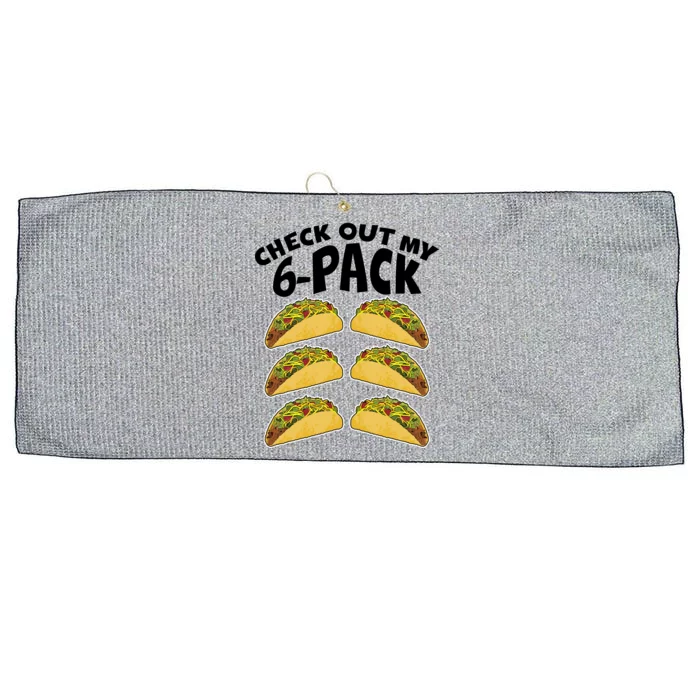 Check Out My 6-Pack Tacos Large Microfiber Waffle Golf Towel