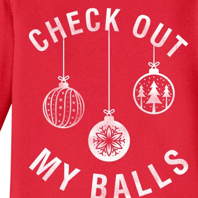 Check Out My Balls Baby Long Sleeve Bodysuit