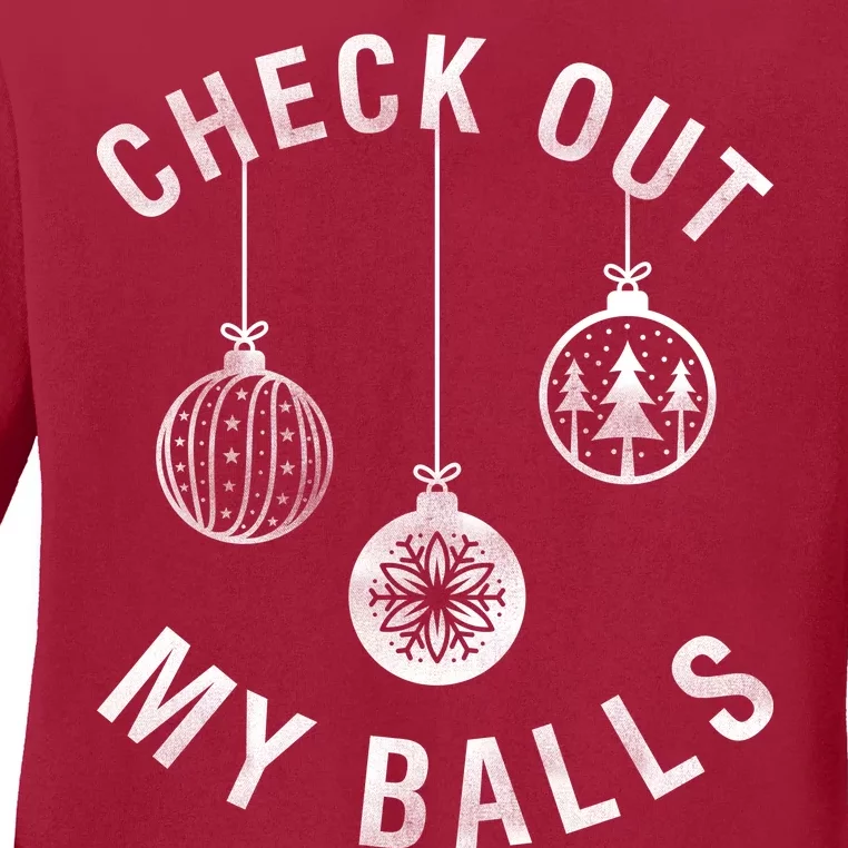 Check Out My Balls Ladies Long Sleeve Shirt