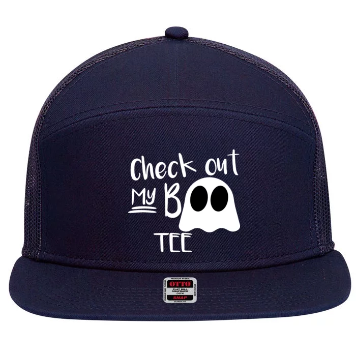 Check Out My Boo Tee 7 Panel Mesh Trucker Snapback Hat