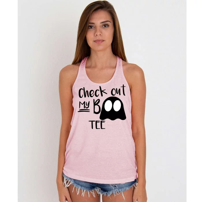 Check Out My Boo Tee Women's Knotted Racerback Tank