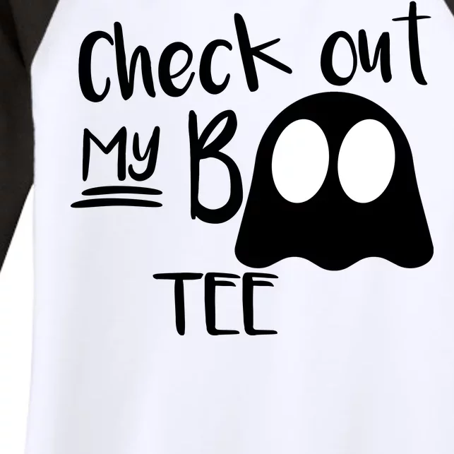 Check Out My Boo Tee Women's Tri-Blend 3/4-Sleeve Raglan Shirt