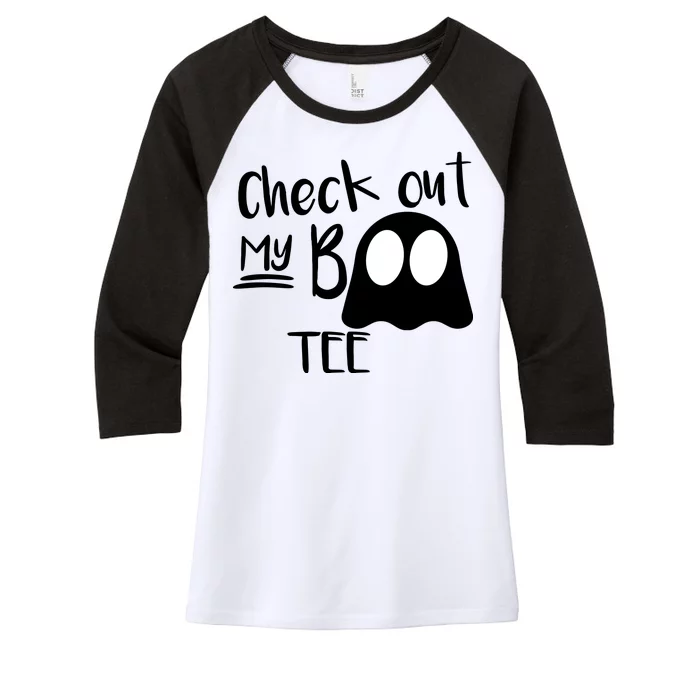 Check Out My Boo Tee Women's Tri-Blend 3/4-Sleeve Raglan Shirt