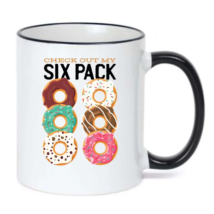 Check Out My Donut Six Pack Black Color Changing Mug