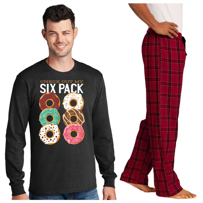 Check Out My Donut Six Pack Long Sleeve Pajama Set