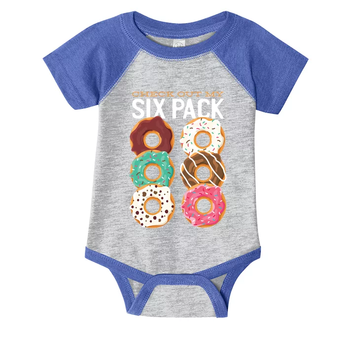 Check Out My Donut Six Pack Infant Baby Jersey Bodysuit