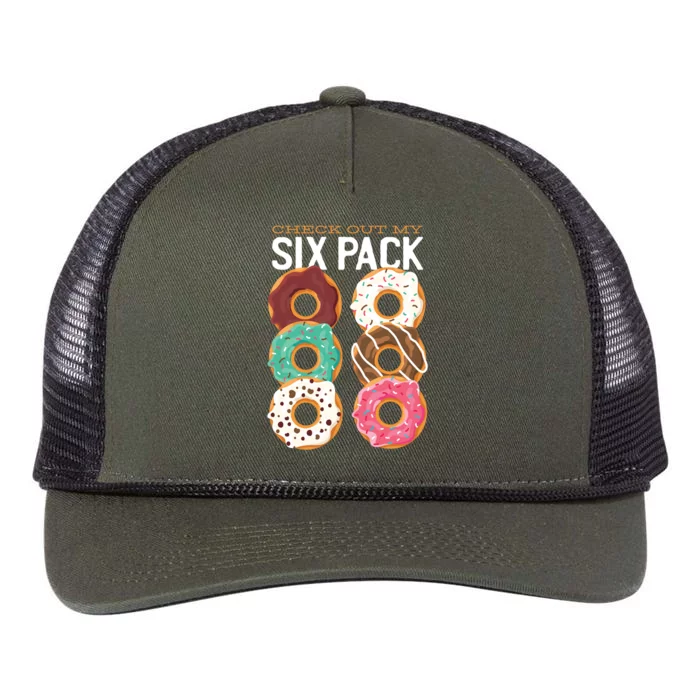 Check Out My Donut Six Pack Retro Rope Trucker Hat Cap