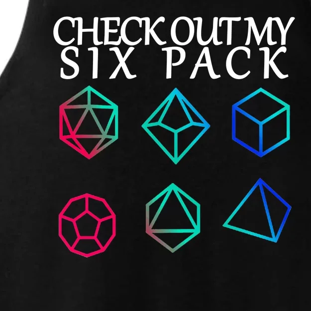 Check Out My Six Pack Dice For Dragons Ladies Tri-Blend Wicking Tank